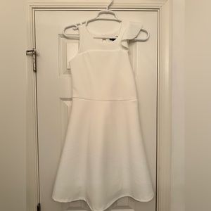 Ava & Yelly off white size 16 Ribbed Skater dress; polyester; lined; worn once